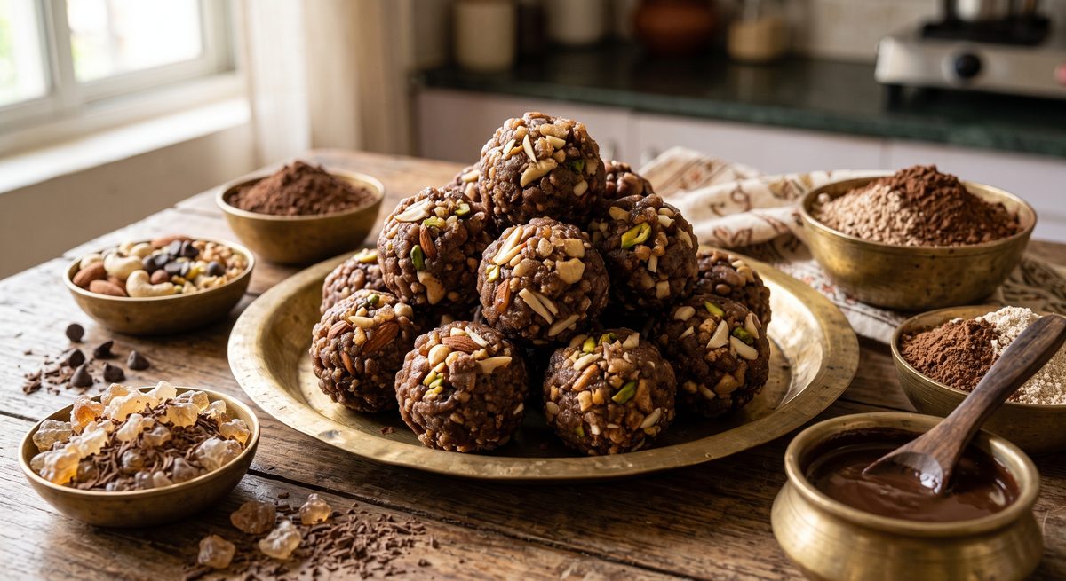 Chocolate gond laddoos
