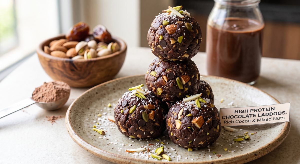 Chocolate high protein laddoos